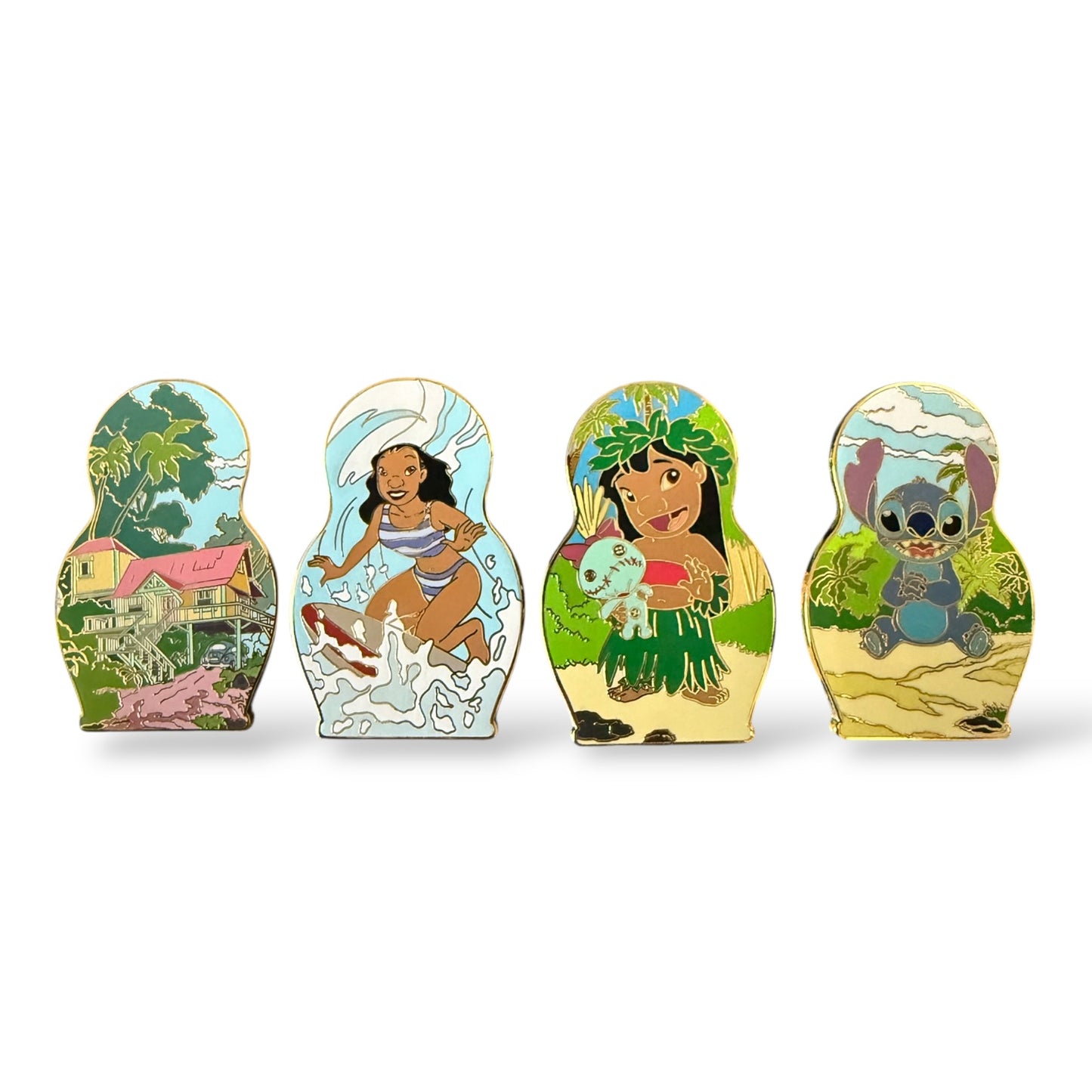 DSSH Nesting Dolls Lilo & Stitch Pin Set