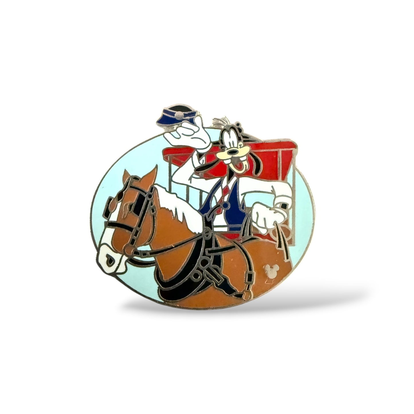 Cast Lanyard WDW Transportation Goofy Horse Drawn Trolley Hidden Mickey Pin