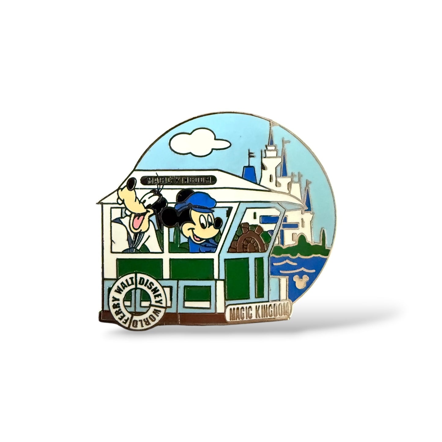 Cast Lanyard WDW Transportation Goofy and Mickey Ferryboat Hidden Mickey Pin