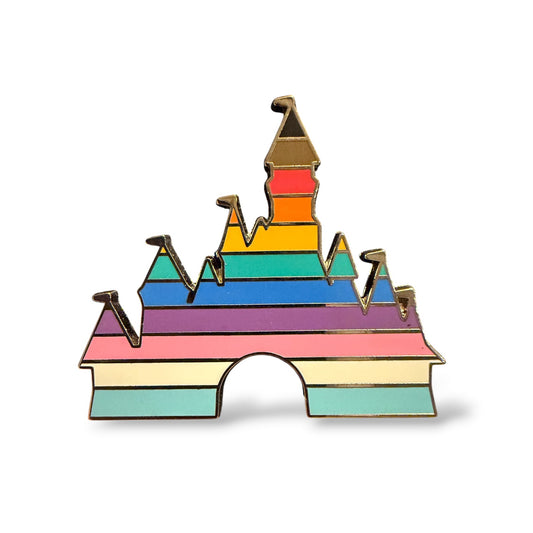 DLR Sleeping Beauty Castle Rainbow Pride Pin
