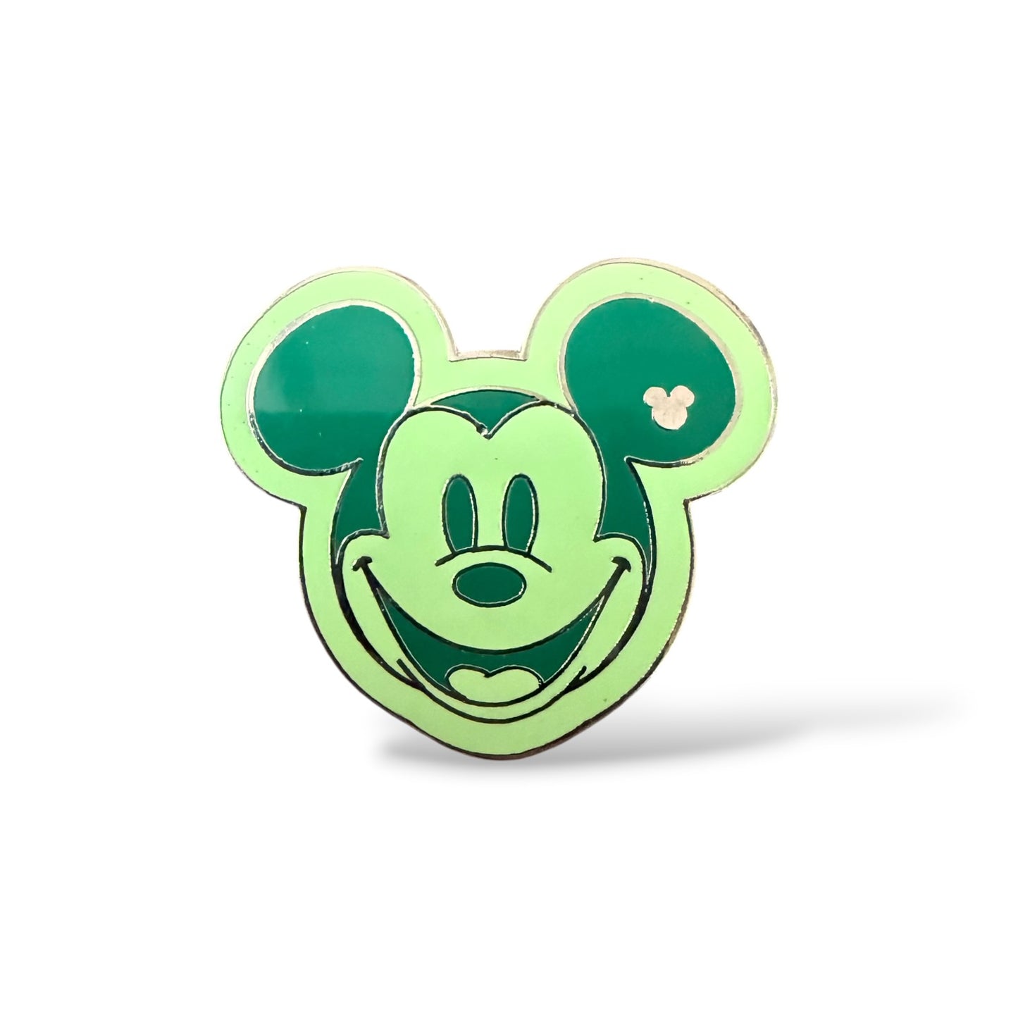 Cast Lanyard Colorful Mickey Heads Green Hidden Mickey Pin