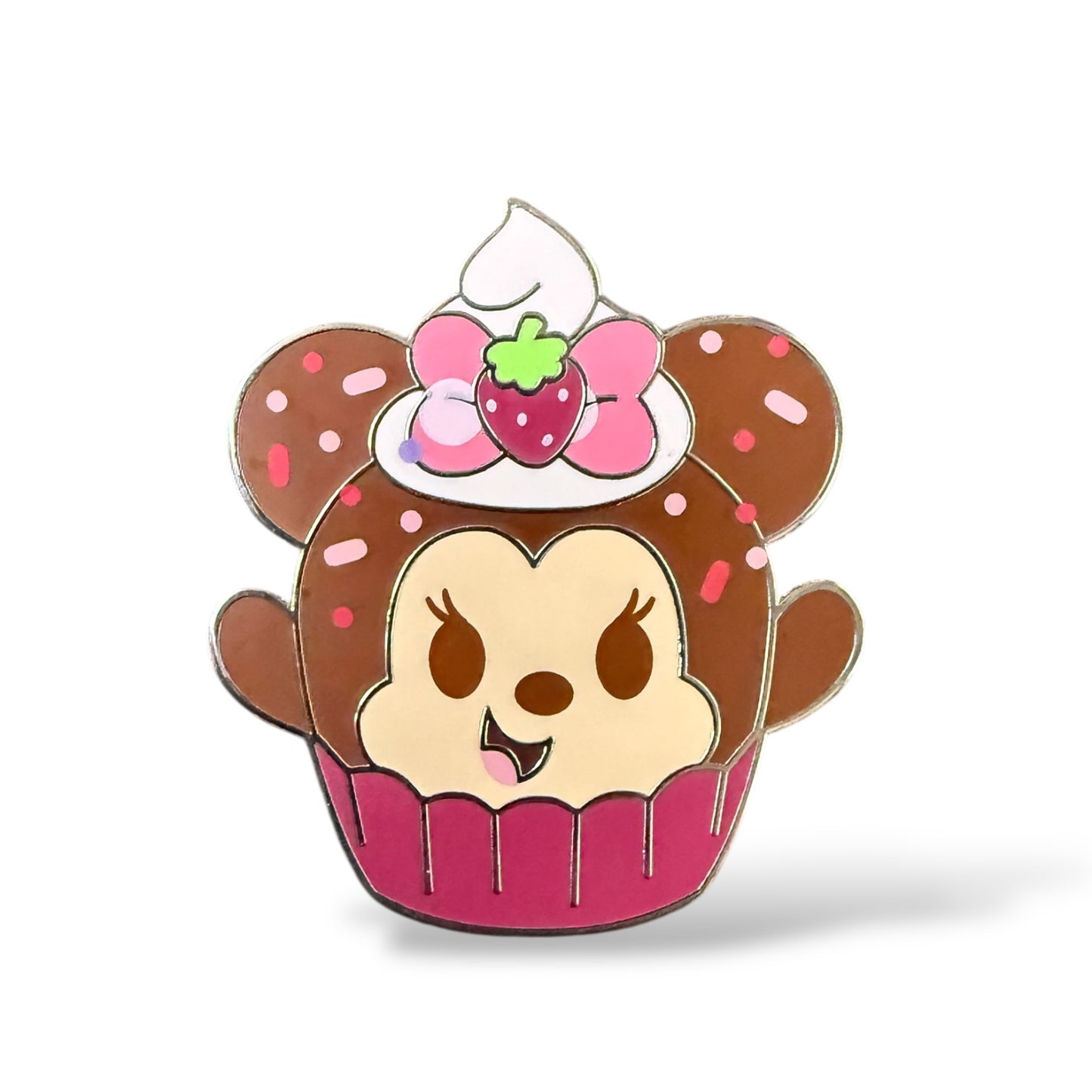 Disney Parks Munchlings Minnie Strawberry Cupcake Pin