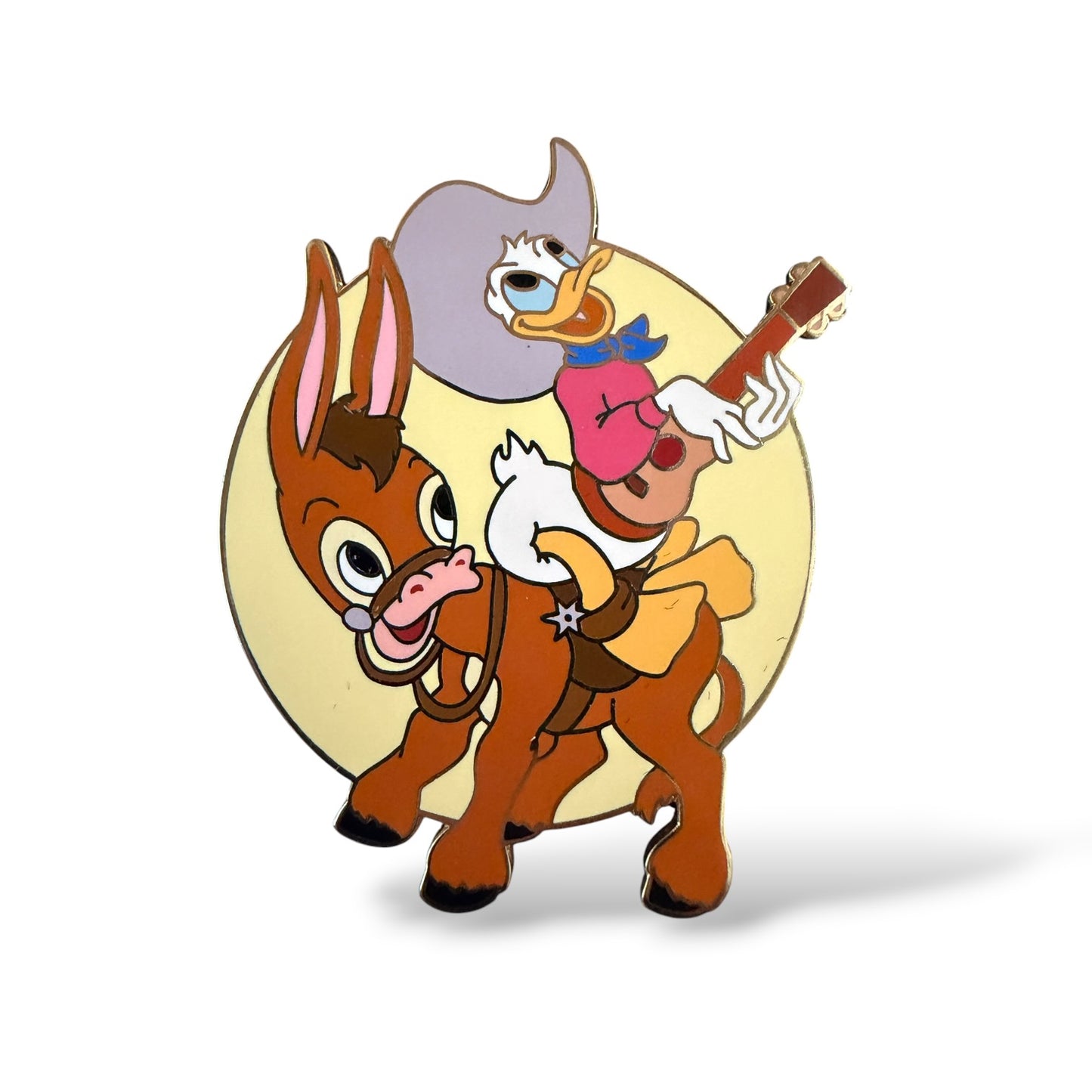 Disney Auctions Donald Duck on Burro Playing Guitar Pin