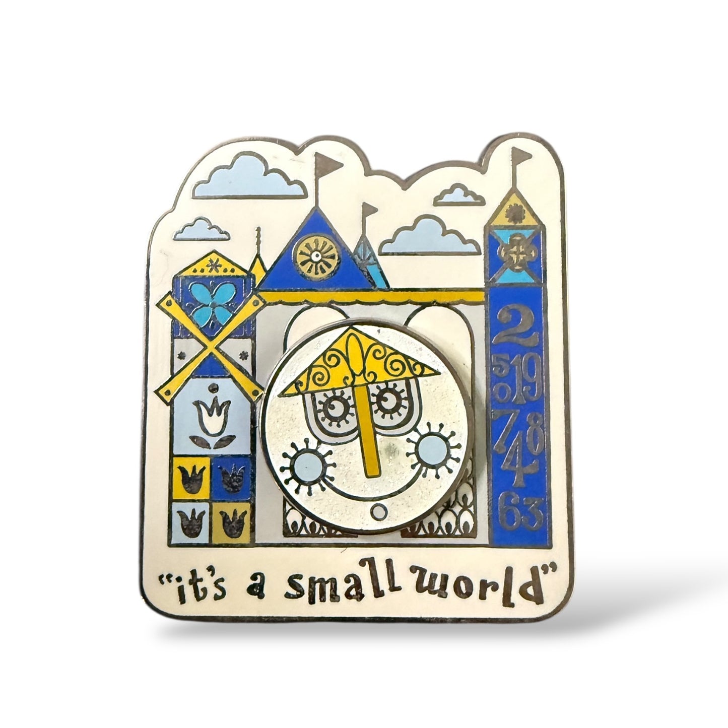 DLR Pivoting Clock Face Small World Pin