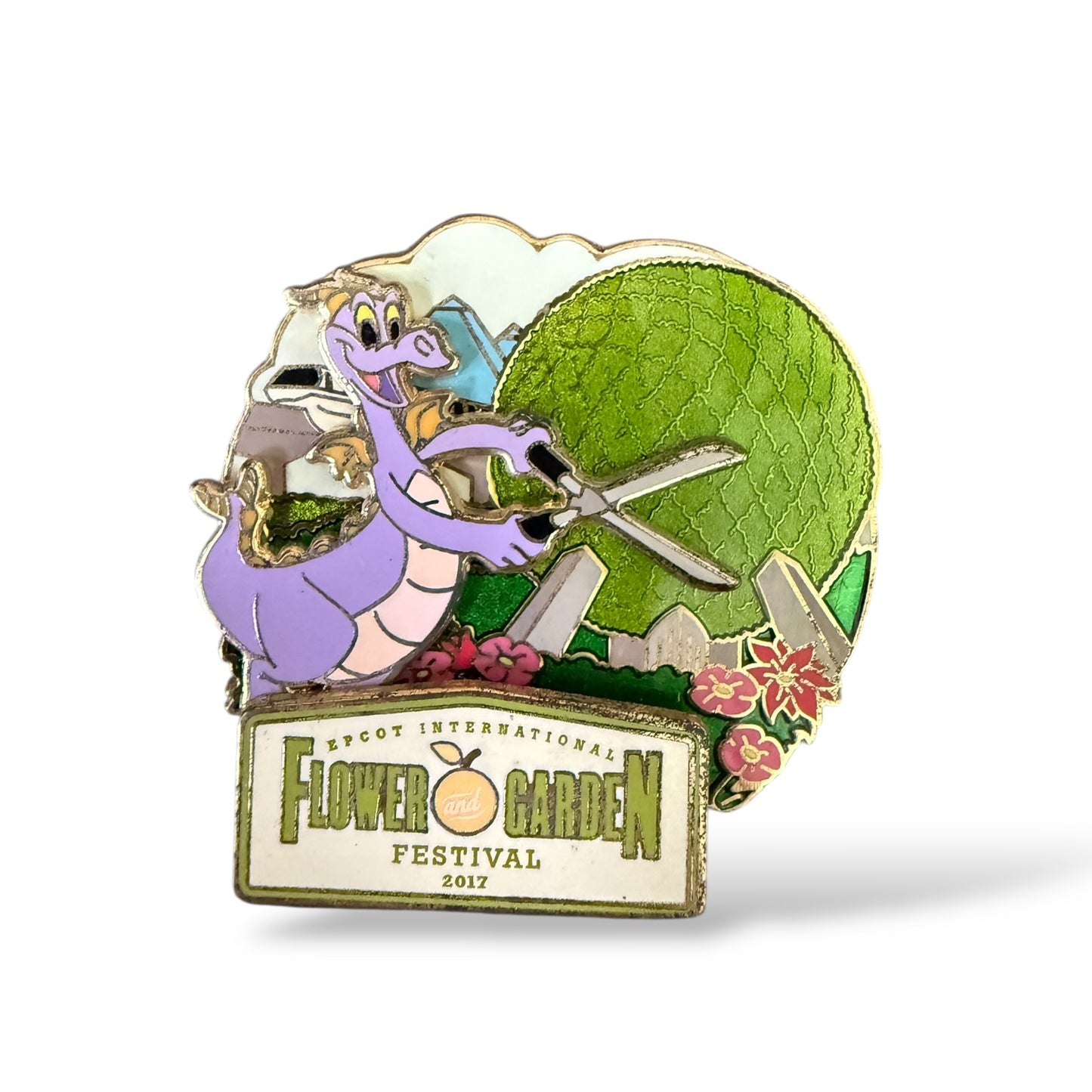WDW Epcot International Flower & Garden Festival 2017 Figment Pin