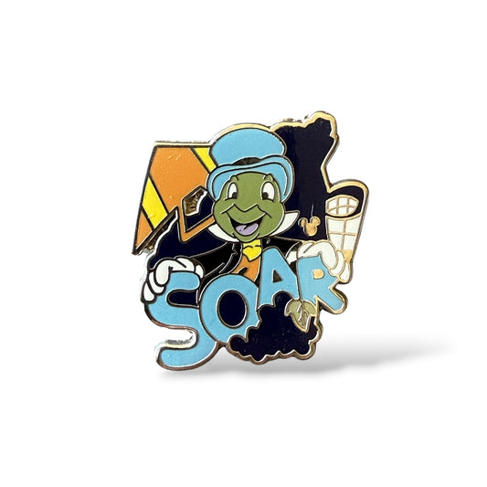 Cast Lanyard Disneyland Hotel Jiminy Cricket Soar Hidden Mickey Pin