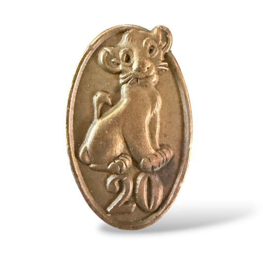 DEC Cast Member Years of Service 20 Years Simba Pin
