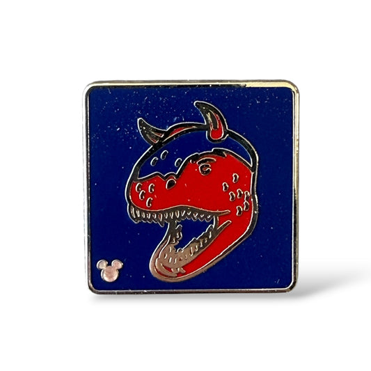 Cast Lanyard Attraction Icons Dinosaur Hidden Mickey Pin