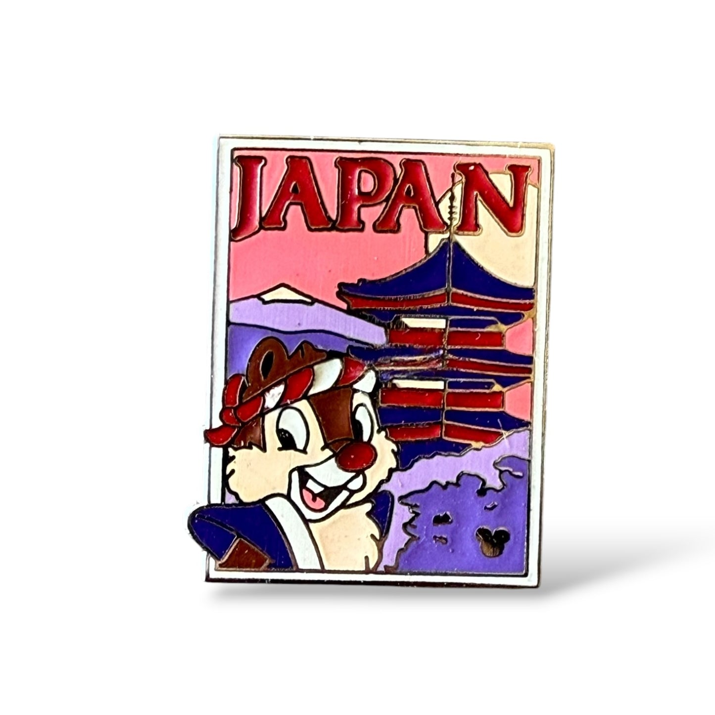 Cast Lanyard Chip n' Dale Postcard Japan Hidden Mickey Pin
