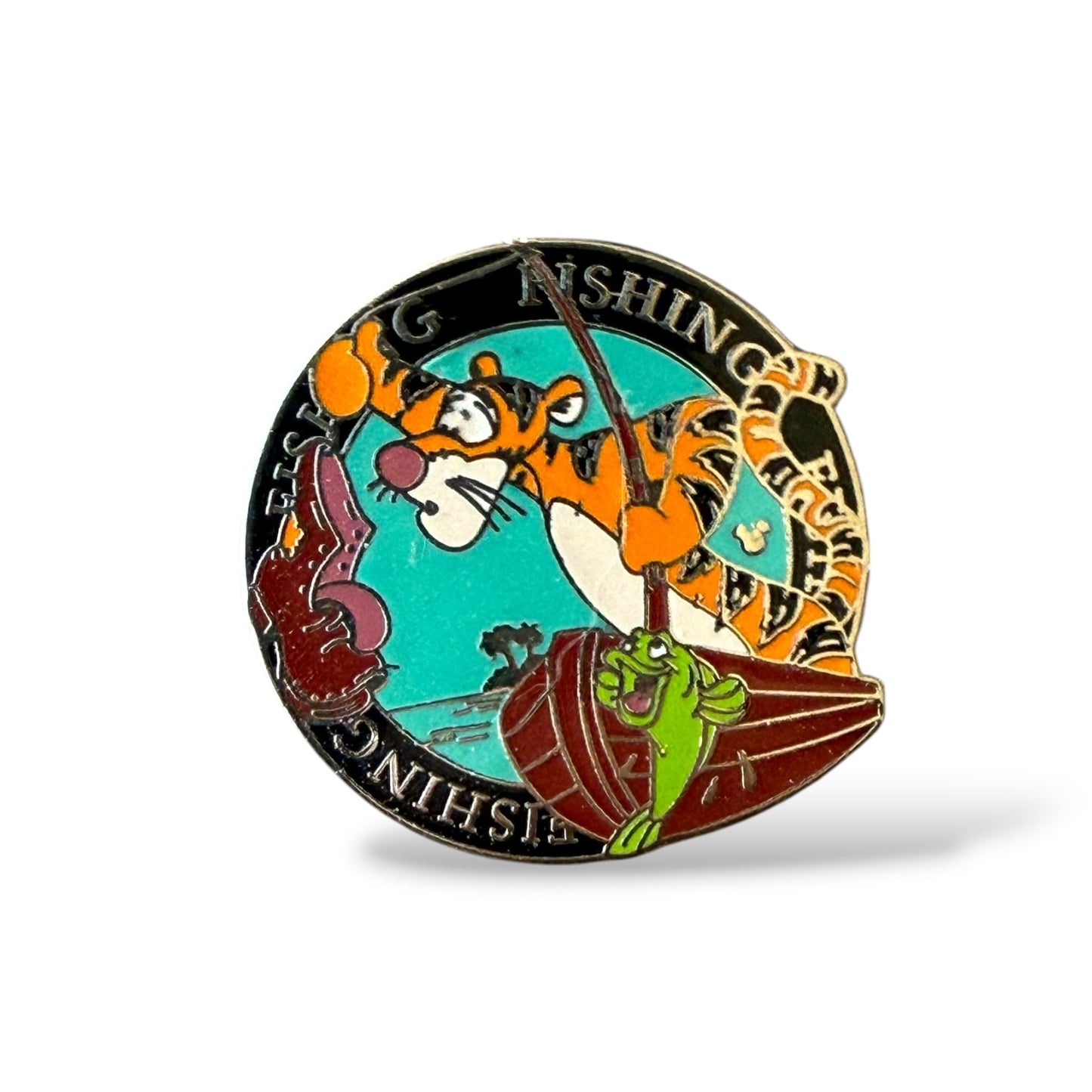 Cast Lanyard Tigger Activities Fishing Hidden Mickey Pin