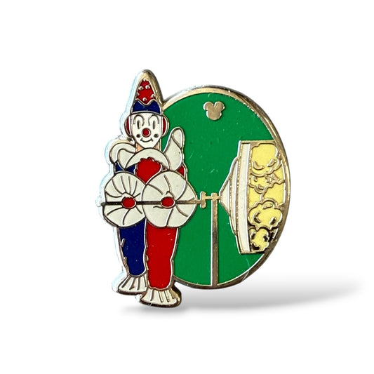 Cast Lanyard Popcorn Turners Red and Blue Clown Hidden Mickey Pin