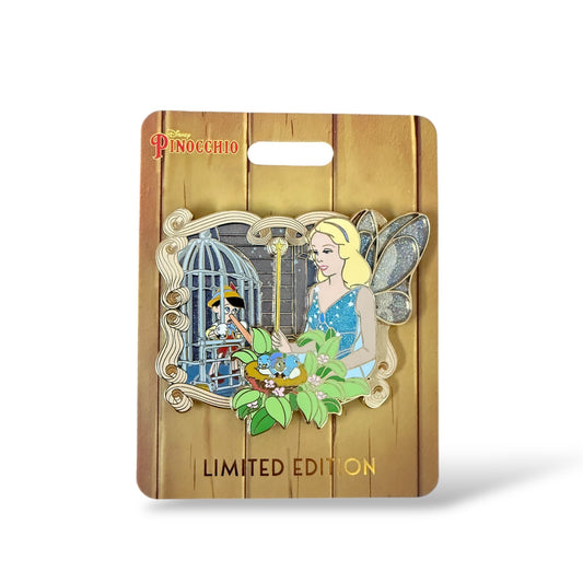 WDI Pinocchio 85th Anniversary Pinocchio, Jiminy Cricket, and Blue Fairy Pin
