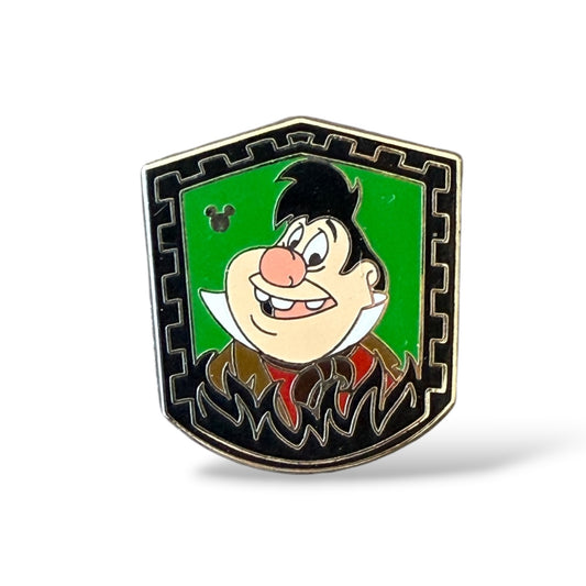 Cast Lanyard Villainous Shield Sidekicks LeFou Hidden Mickey Pin