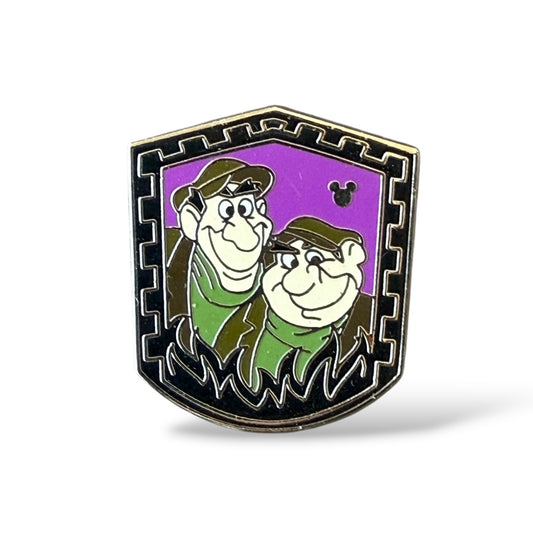 Cast Lanyard Villainous Shield Sidekicks Horace and Jasper Hidden Mickey Pin
