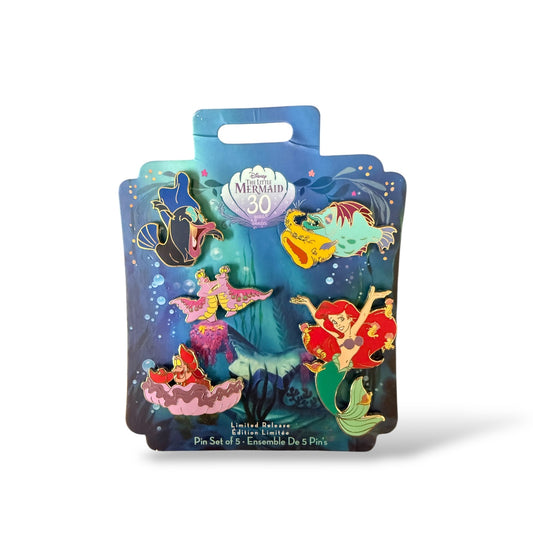 Disney Store The Little Mermaid 30th Anniversary Pin Set