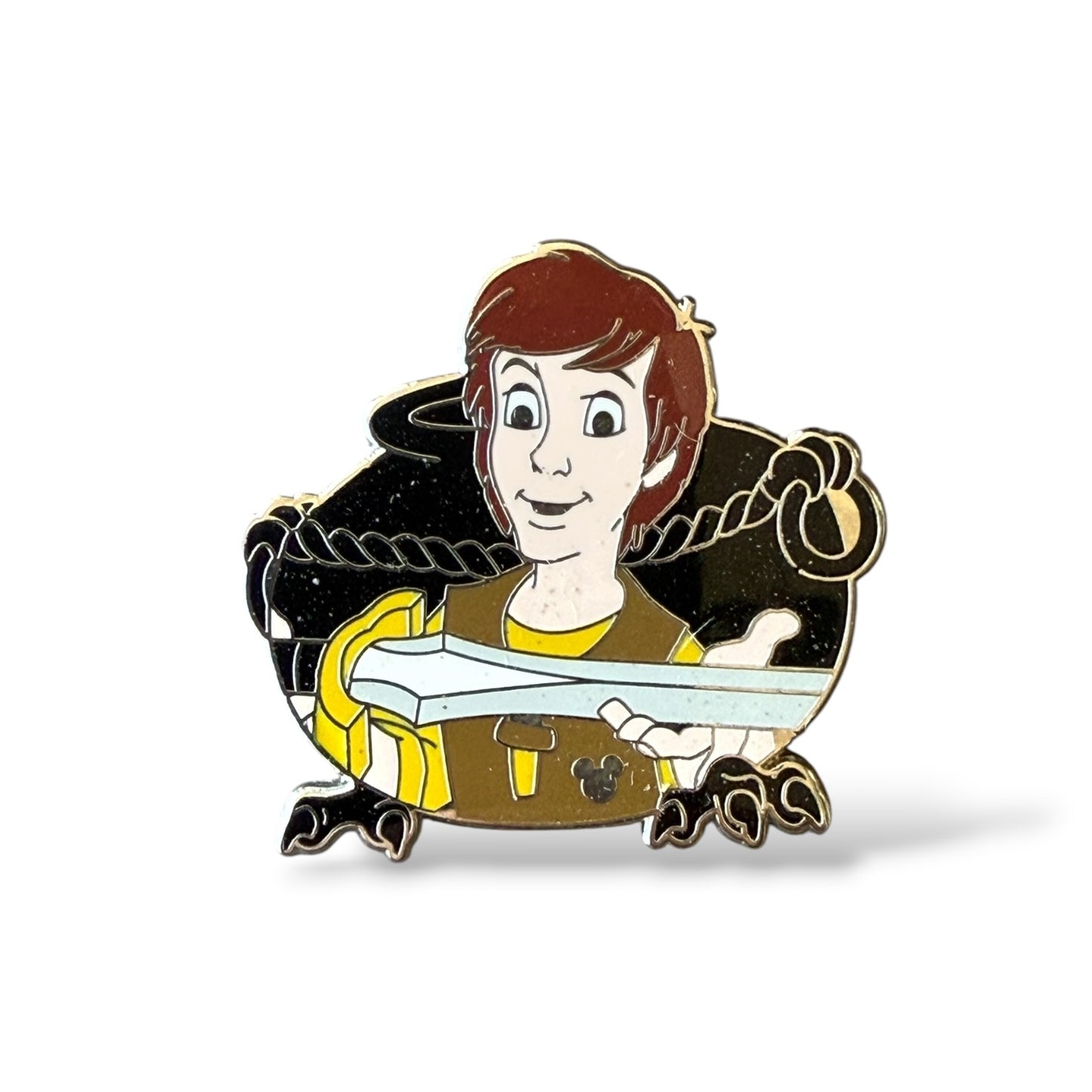 Cast Lanyard Black Cauldron Taran Hidden Mickey Pin