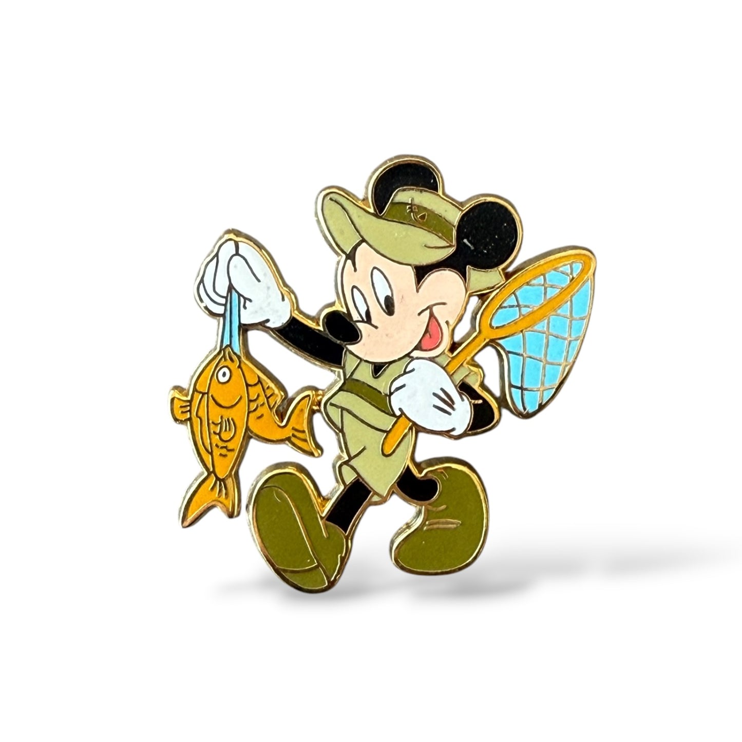 Cast Lanyard Gone Fishing Mickey with a Net and Fish Hidden Mickey Pin