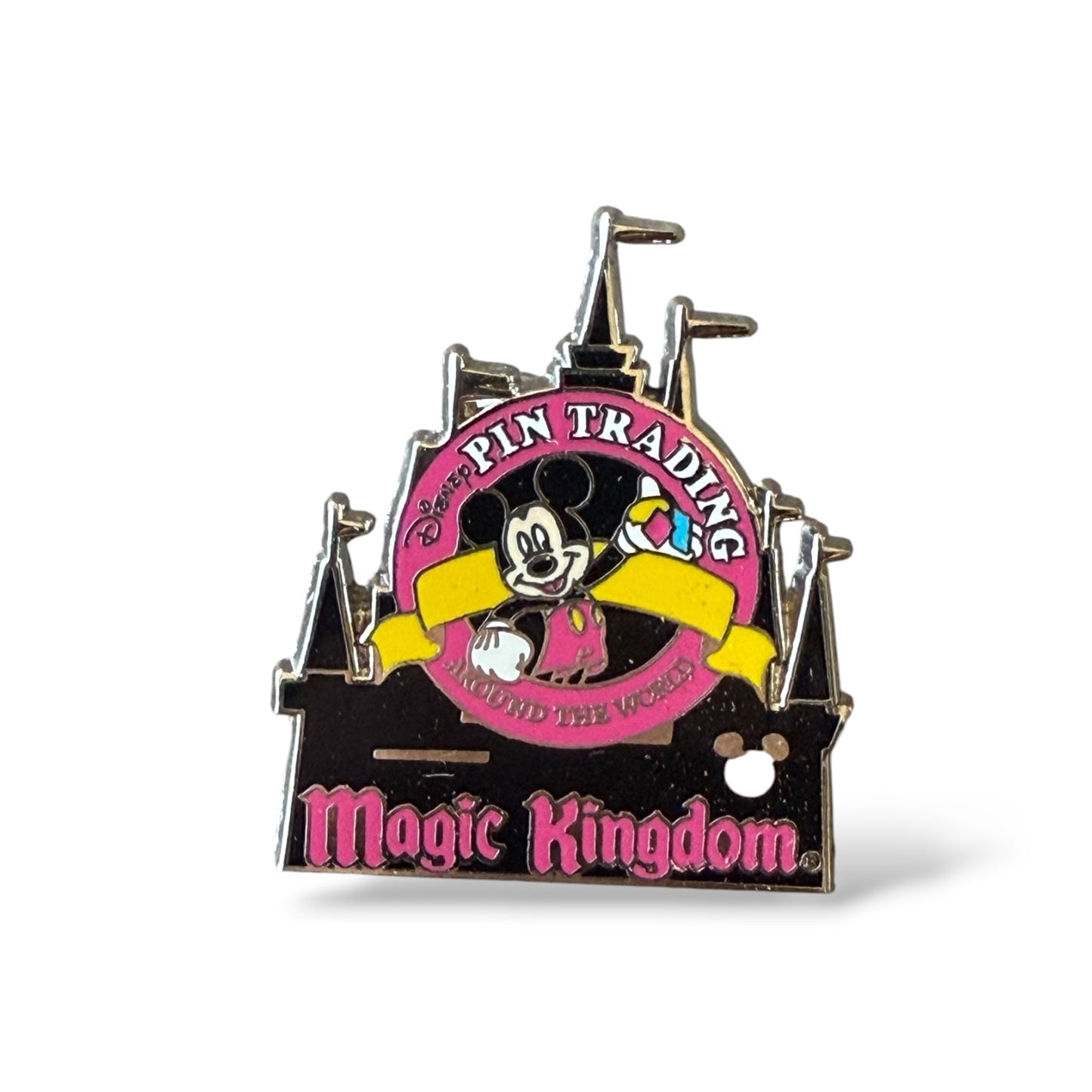 Cast Lanyard WDW Logos Magic Kingdom Hidden Mickey Pin