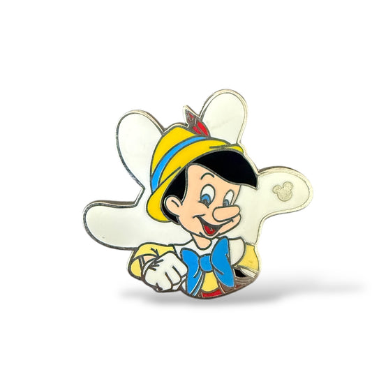 Cast Lanyard White Glove Silhouette Pinocchio Hidden Mickey Pin