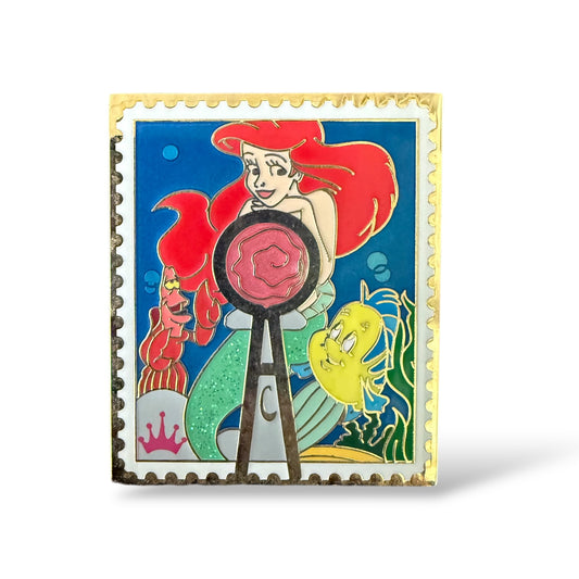 Disney Parks Pin Trading Stamp Collection Princess Crown Mystery Ariel Pin