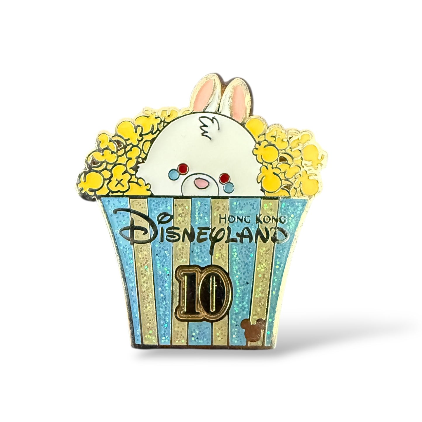 Cast Lanyard HKDL Tsum Tsum Popcorn White Rabbit Hidden Mickey Pin