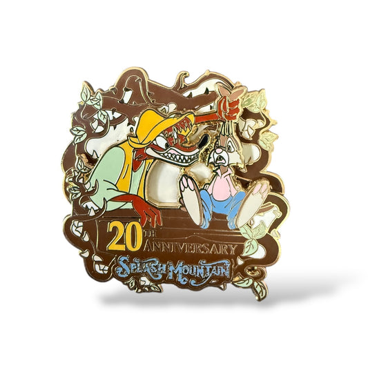 WDW Splash Mountain 20th Anniversary Brer Fox and Brer Rabbit Pin