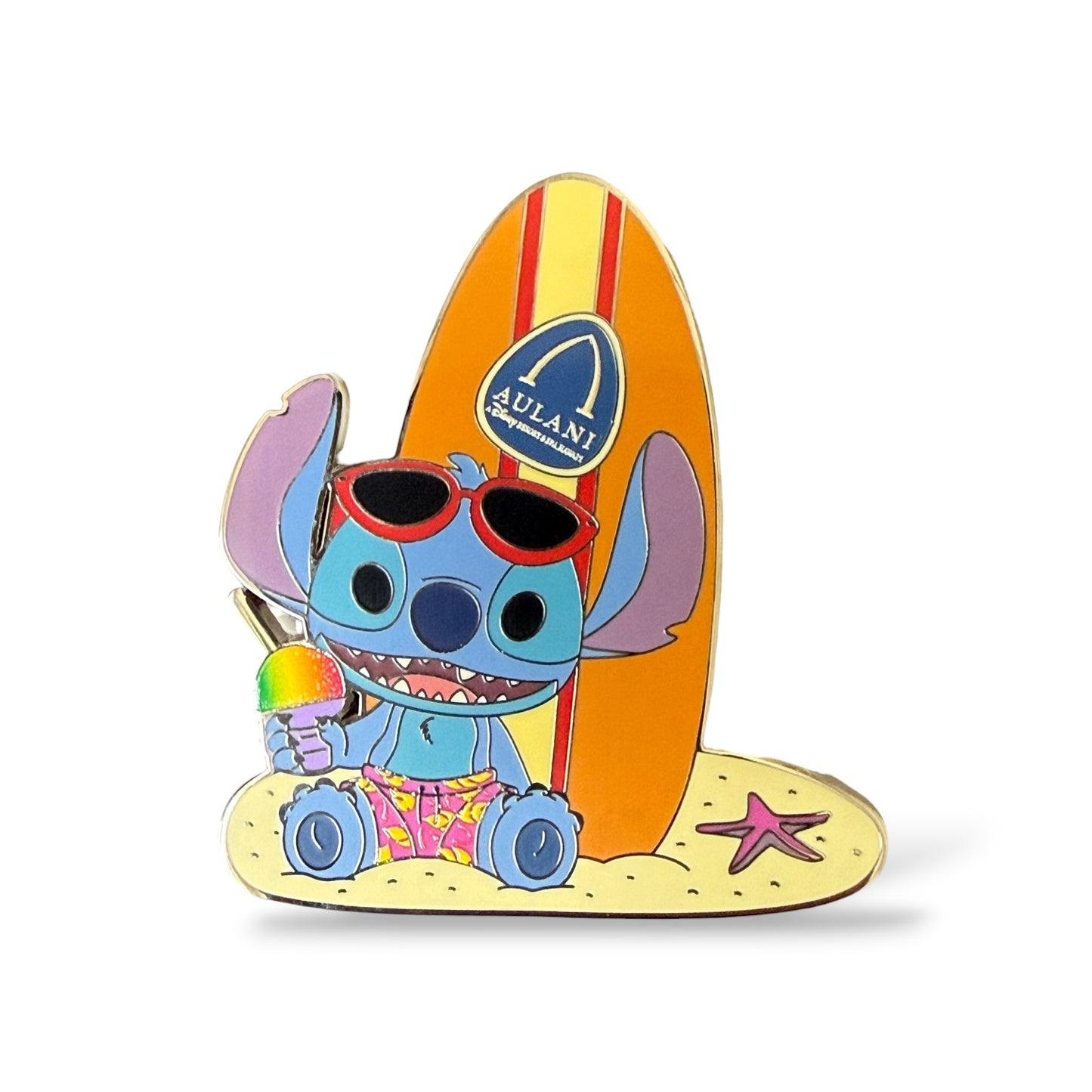 Disney Parks Aulani Stitch with Shave Ice and Surfboard Pin