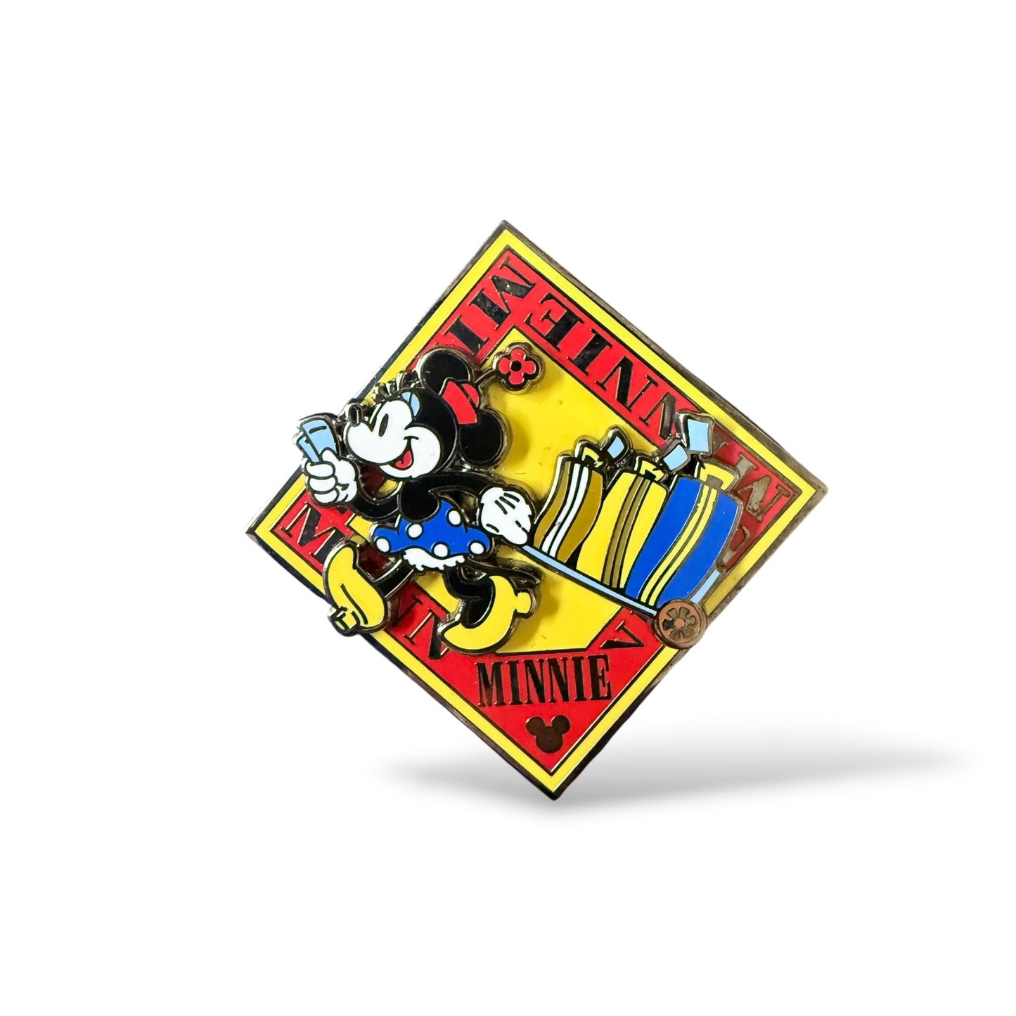 Disney Parks Minnie Mouse Travel with Suitcases Pin