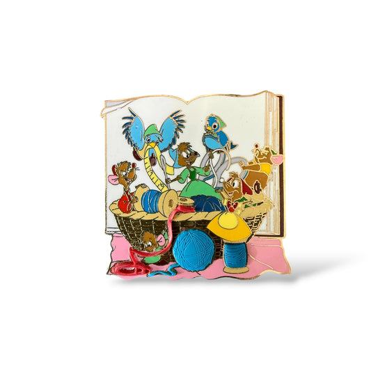 Disney Parks Cinderella 70th Anniversary Sewing Mice and Birds Pin