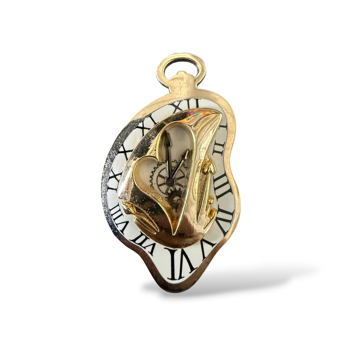 DSSH Alice Through the Looking Glass Gold Mad Hatter Clock Pin