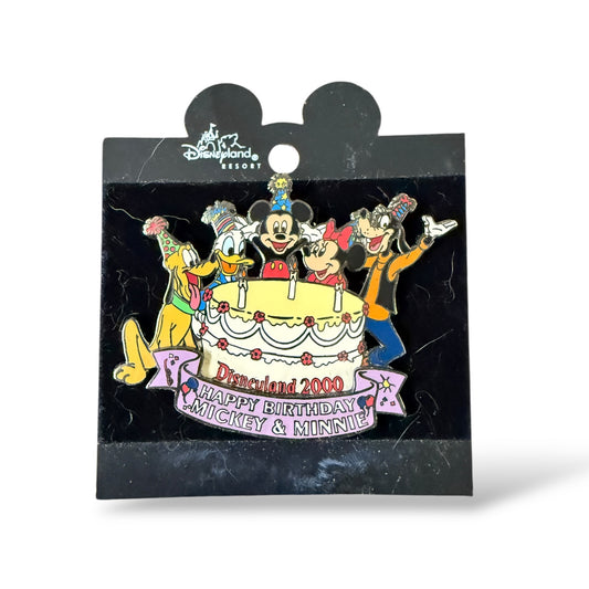 DLR Happy Birthday Mickey and Minnie Disneyland 2000 Fab 5 Pin