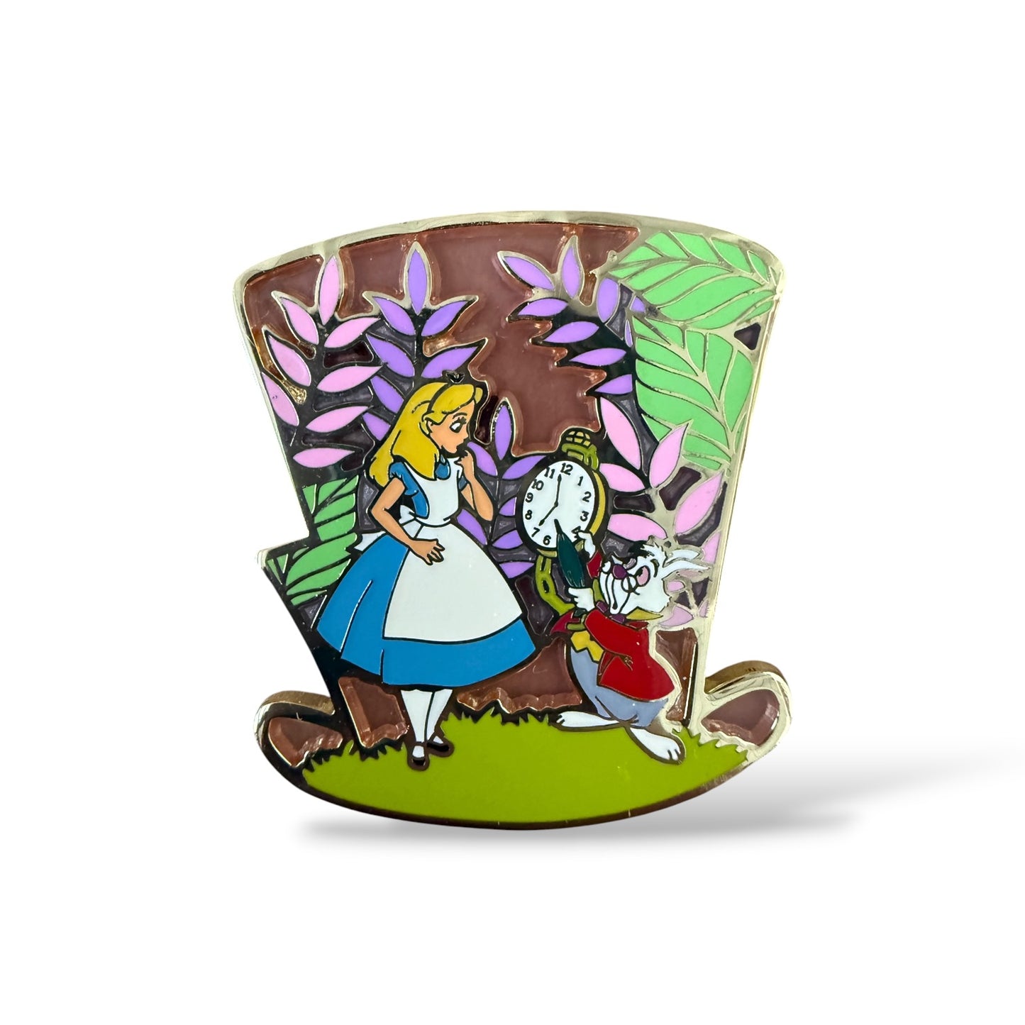 Disney Parks Alice in Wonderland Stain Glass Pin