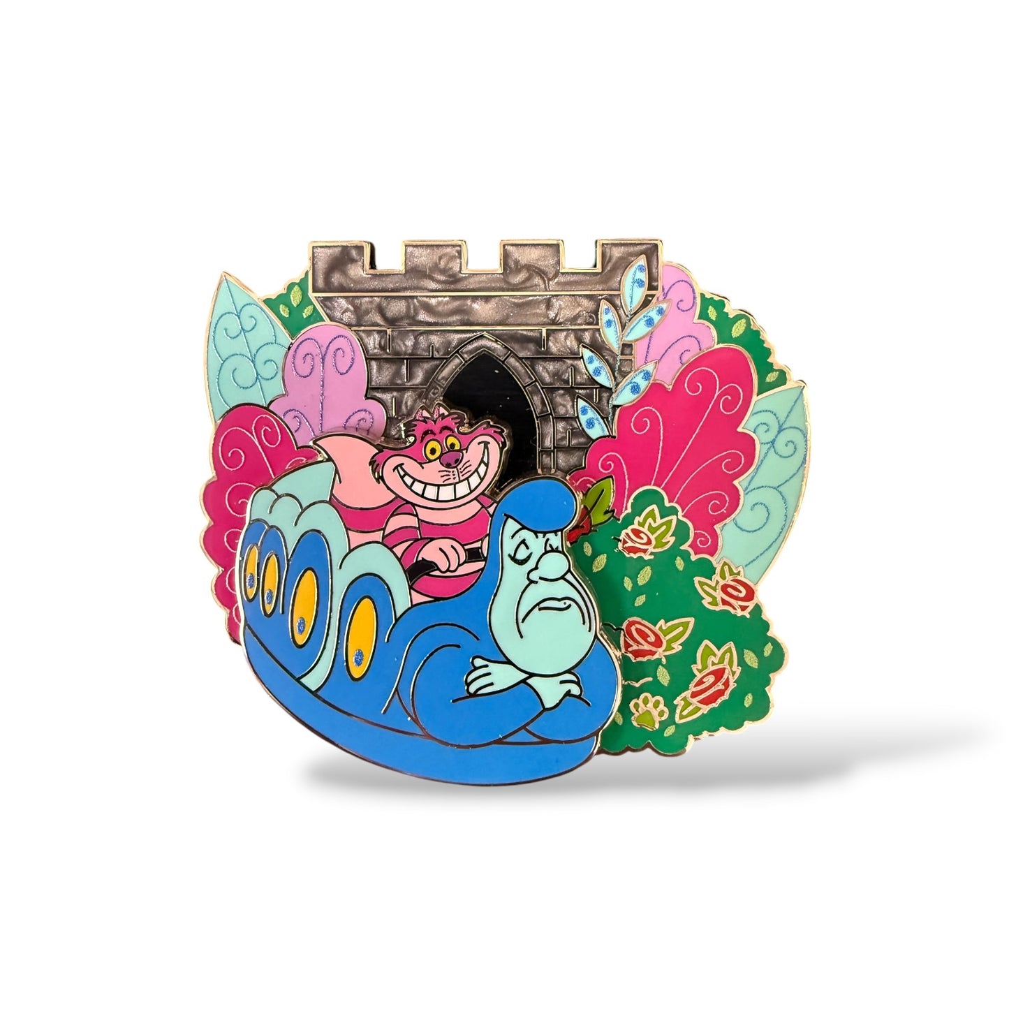 Disney Parks Artist Collection 2026 Cheshire Cat on the Alice in Wonderland Ride Pin