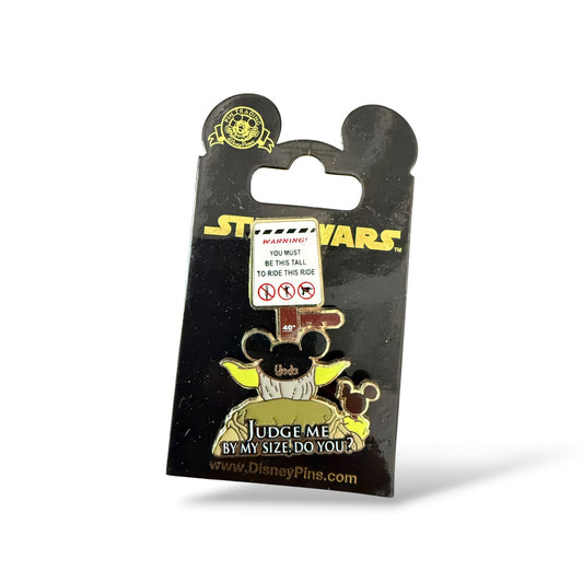 Disney Parks Star Wars Yoda Judge Me by My Size, Do You Ride Height Requirement Pin