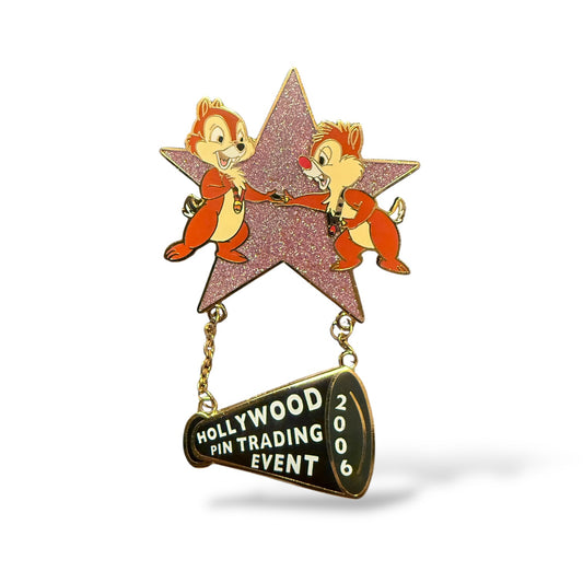 DSSH Pin Trading Event 2006 Logo Chip n' Dale Dangle Pin