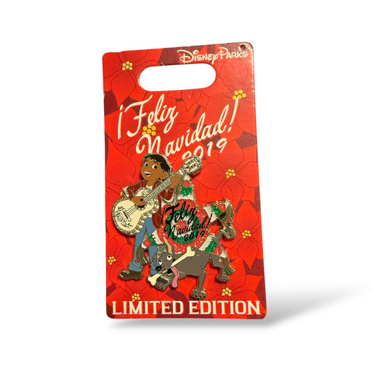 Disney Parks Feliz Navidad Merry Christmas Miguel and Dante Pin