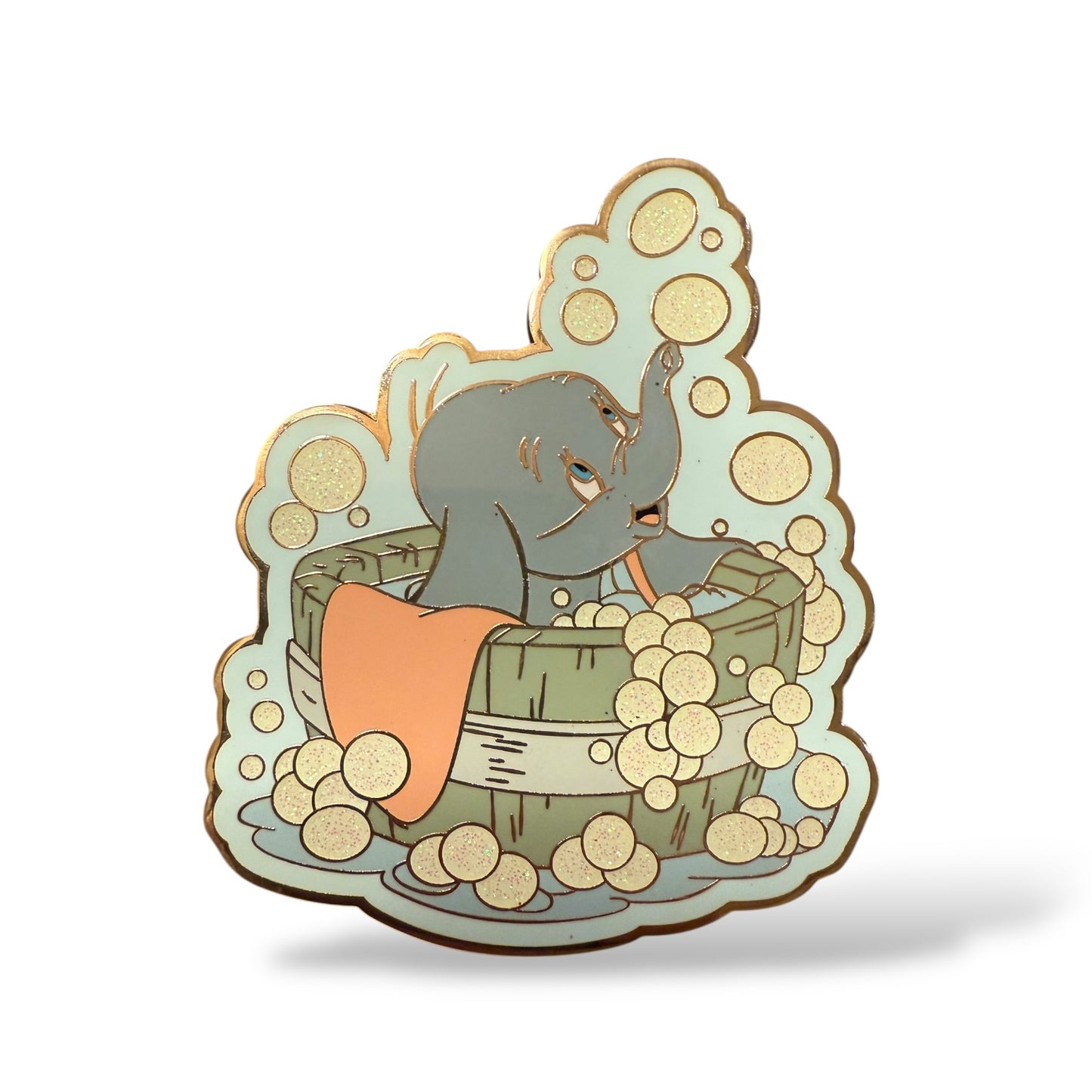 Monogram Dumbo Taking a Bath in Bubbles Pin
