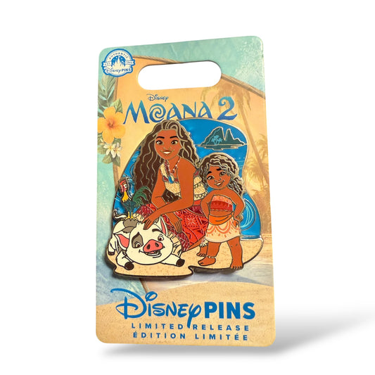Disney Parks Moana 2 Pua, Hei Hei, Moana, and Simea Pin