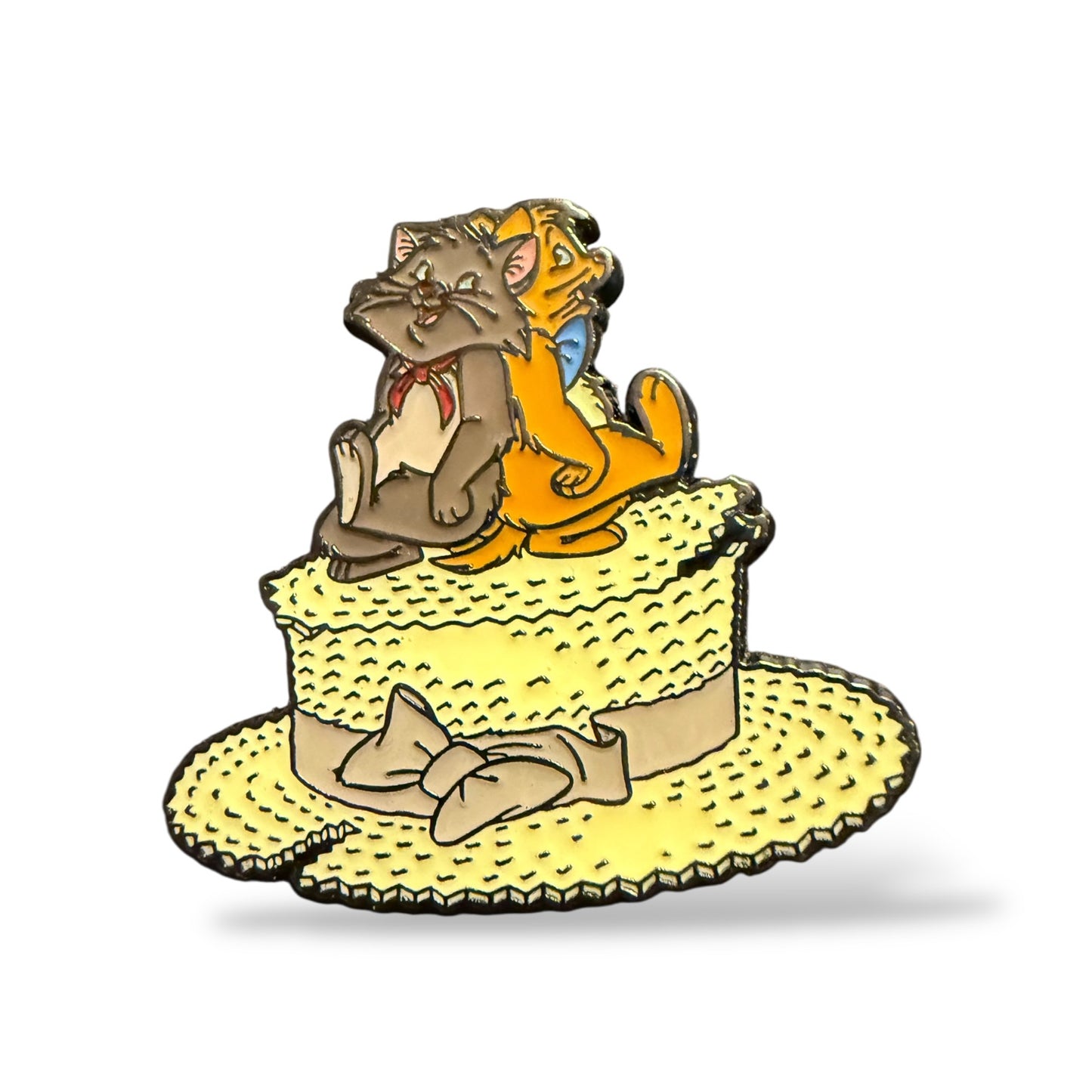 Loungefly Berlioz and Toulouse Sitting on Straw Hat Pin