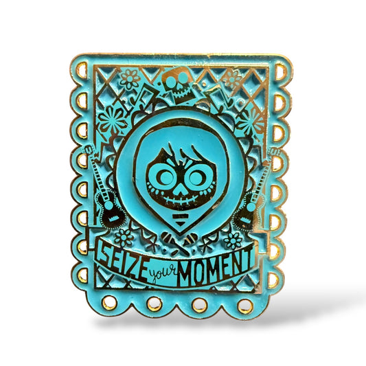 Loungefly Pixar Coco Banner Miguel Seize Your Moment Pin