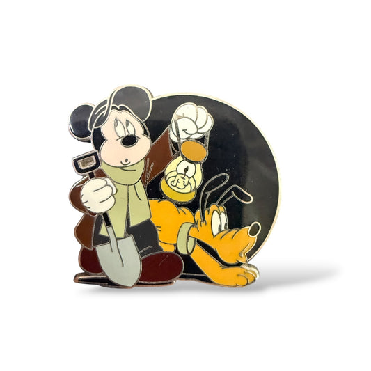 Disney Parks Characters as Haunted Mansion Mystery Mickey and Pluto as Caretaker and Dog Pin