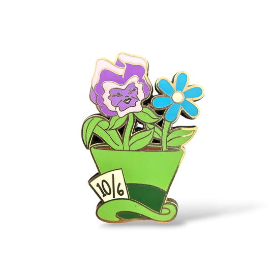 WDW EPCOT Flower and Garden Festival 2020 Potted Plant Planter Mystery Alice in Wonderland Mad Hatter Pin
