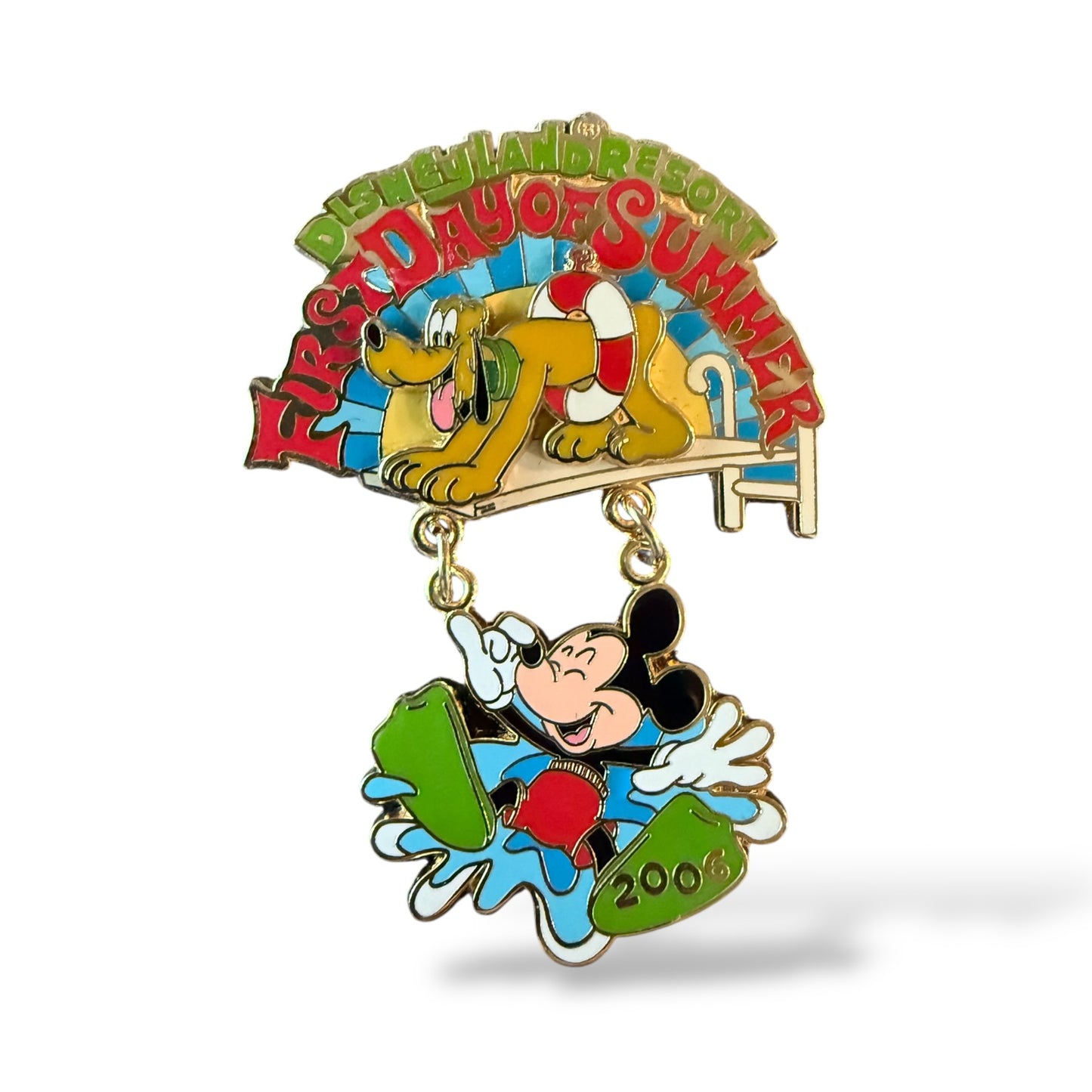 DLR First Day of Summer 2006 Mickey & Pluto Pin