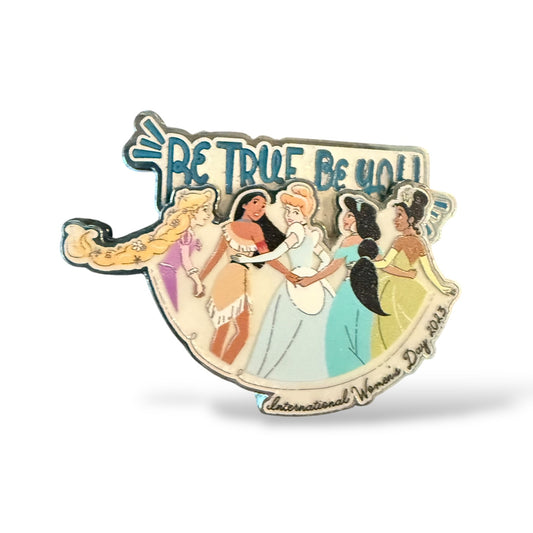 Disney Parks International Women's Day 2023 Rapunzel, Pocahontas, Cinderella, Jasmine, and Tiana Pin