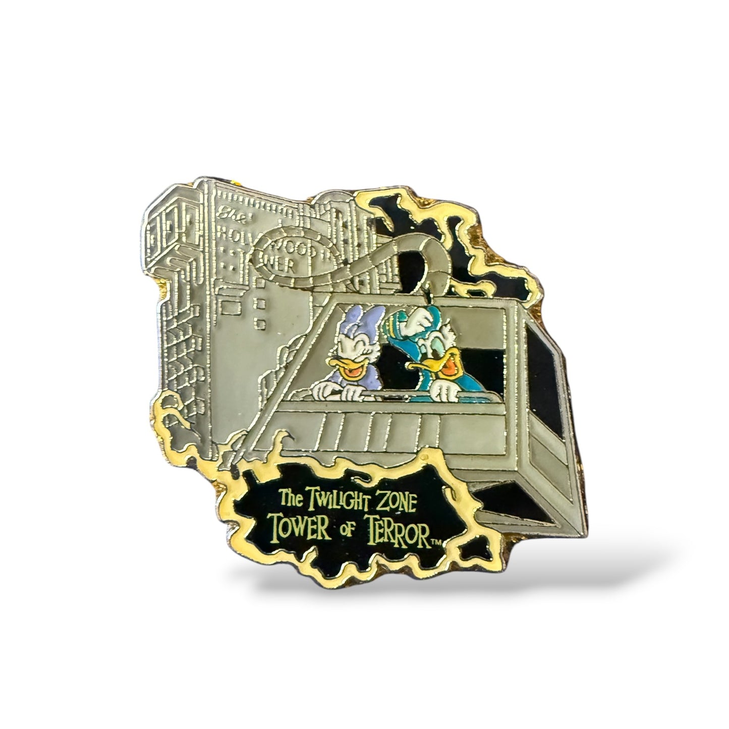 DCA California Adventure Attraction Booster Daisy and Donald on The Twilight Zone Tower of Terror Pin