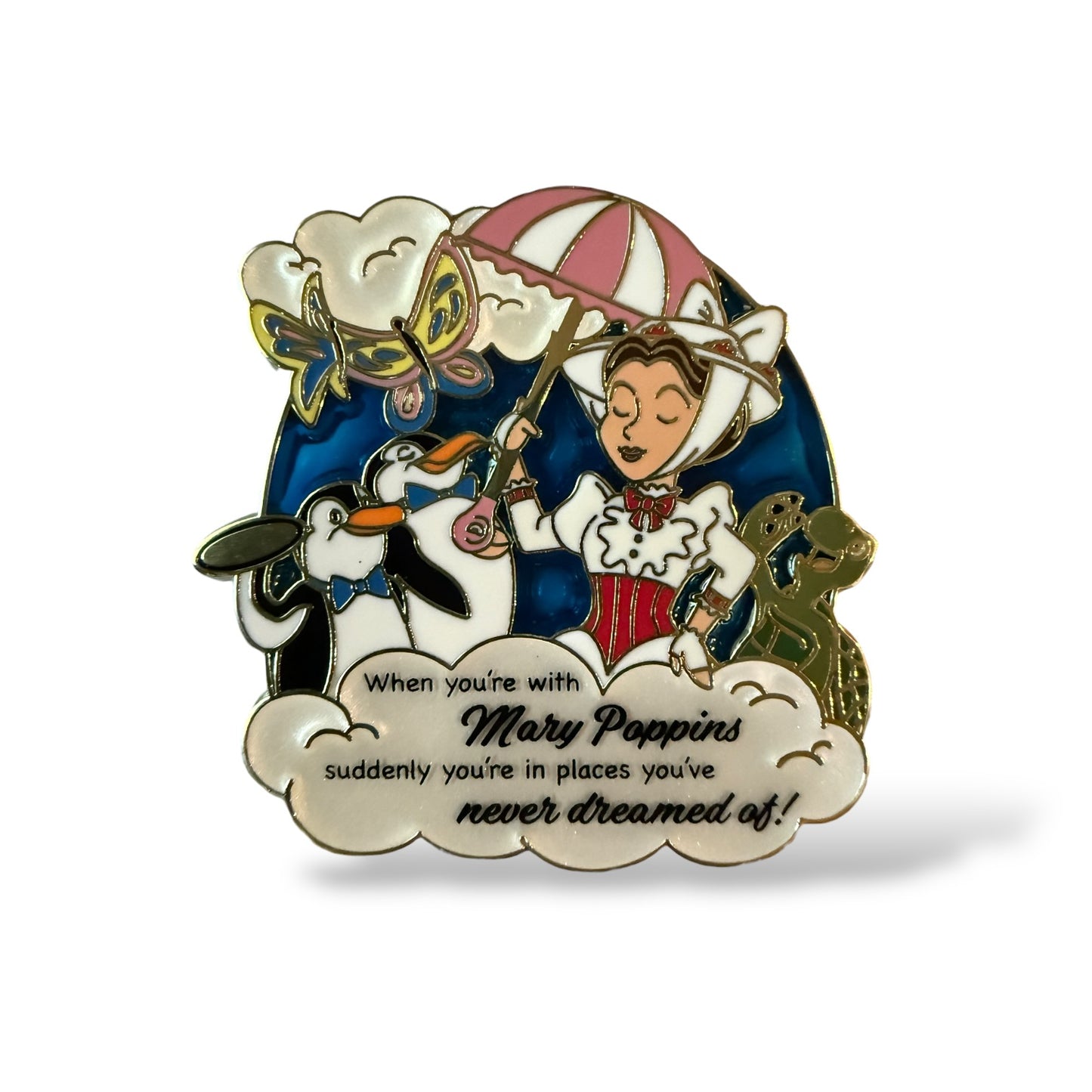 Disney Parks Mary Poppins and Animals Umbrella When You're With Mary Pin