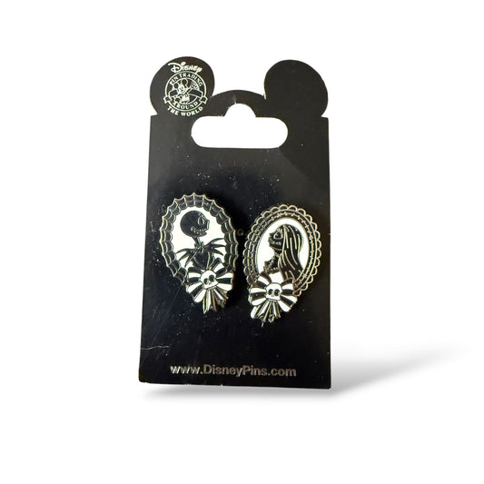 Disney Parks The Nightmare Before Christmas Jack and Sally Cameos Pin Set