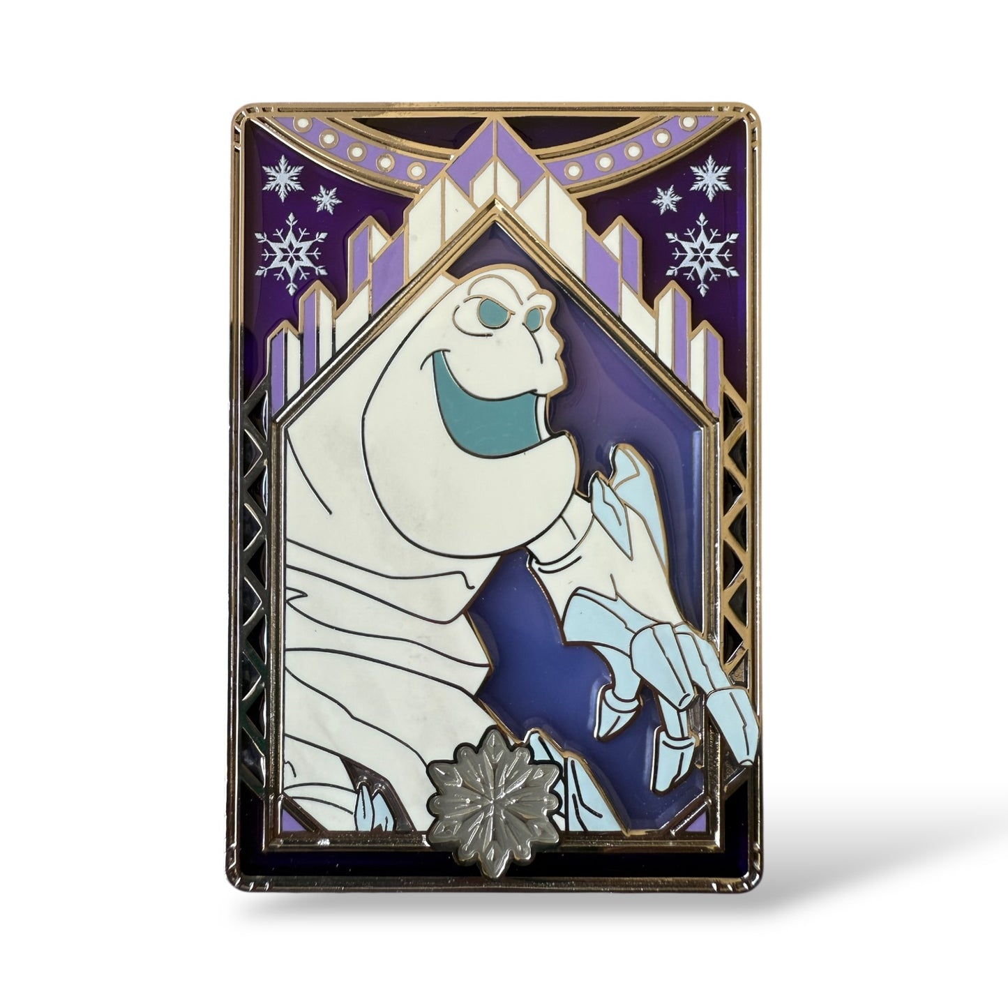 Monogram Frozen Stained Glass Windows Marshmallow Pin