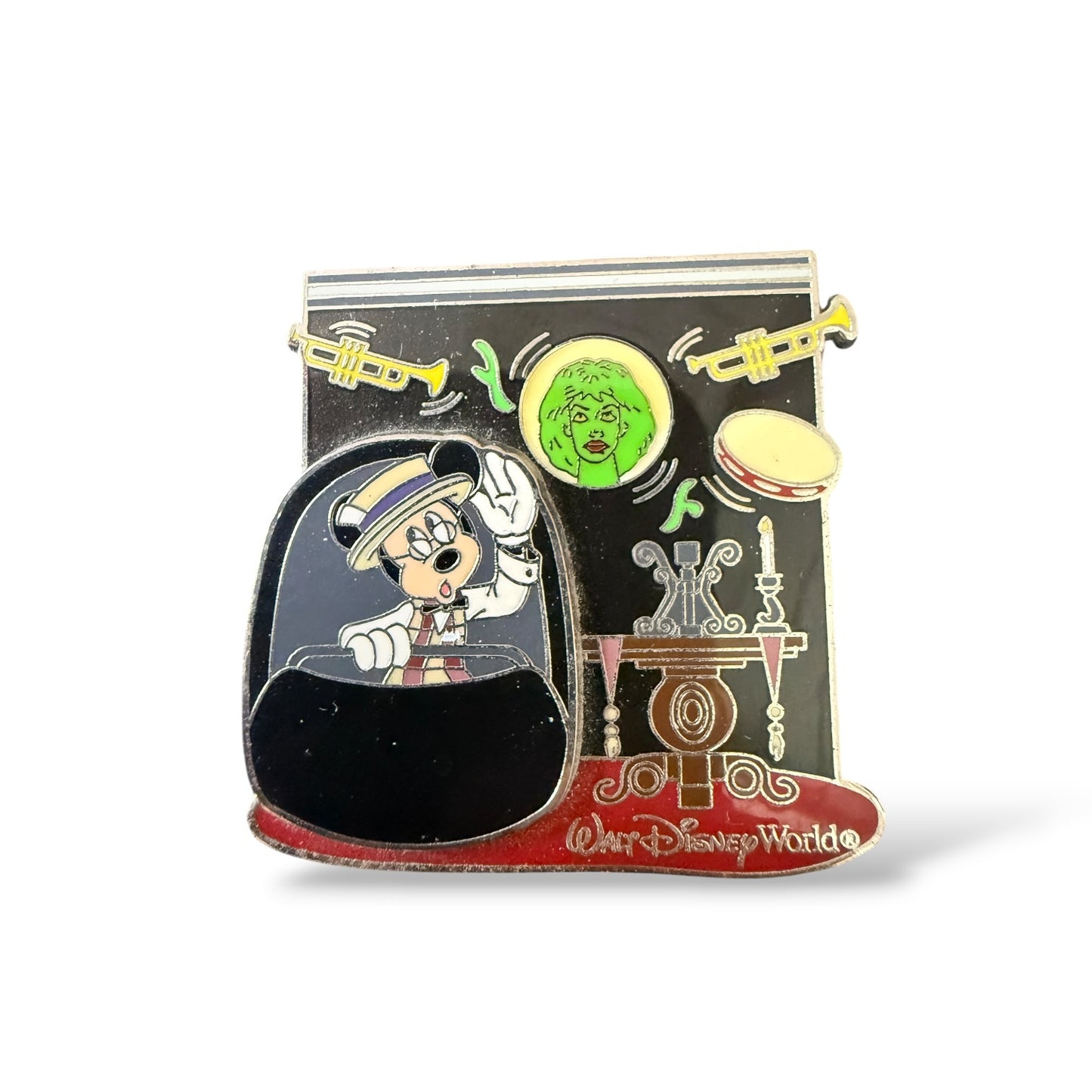 WDW Main Street Gazette Collection Here's the Scoop Mickey and Madame Leota Haunted Mansion Pin