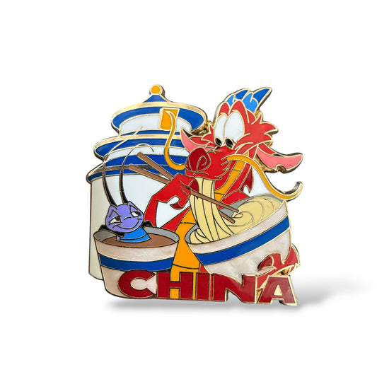 WDW Food and Wine 2015 Passport to Flavor Mushu and Cri-Kee China Pin